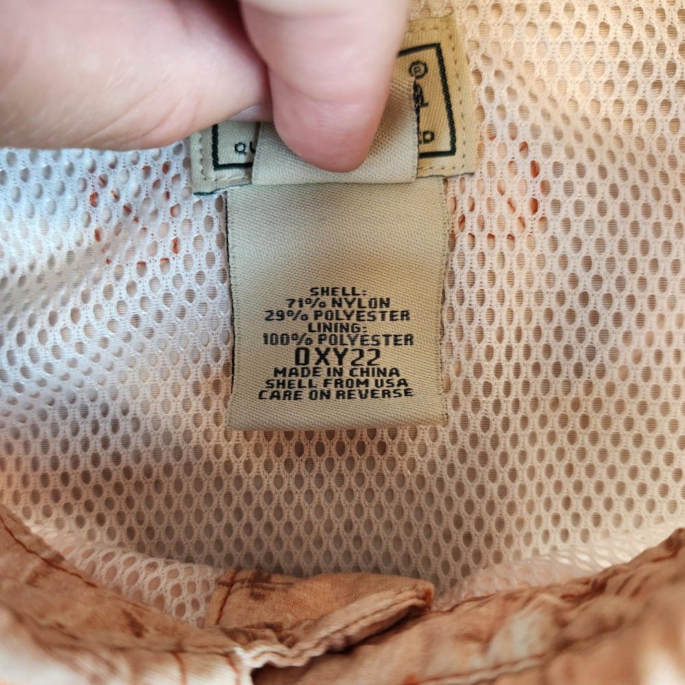 LL Bean Fishing Shirt Men L Tall Orange Vented Tropical Shark Print Hiking OXY22 - Picture 5 of 10